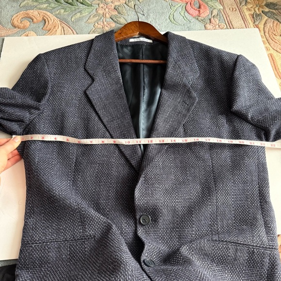 Yves Saint Laurent (YSL) Men’s Slate Blue Navy Suit Jacket Blazer Made in France - Picture 12 of 16